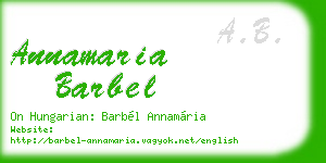 annamaria barbel business card